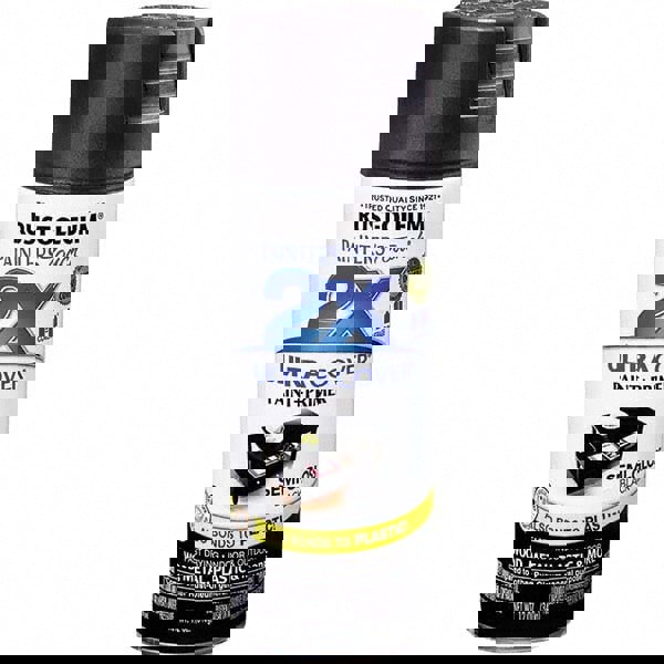 Enamel Spray Paint: Black, Semi-Gloss, 1